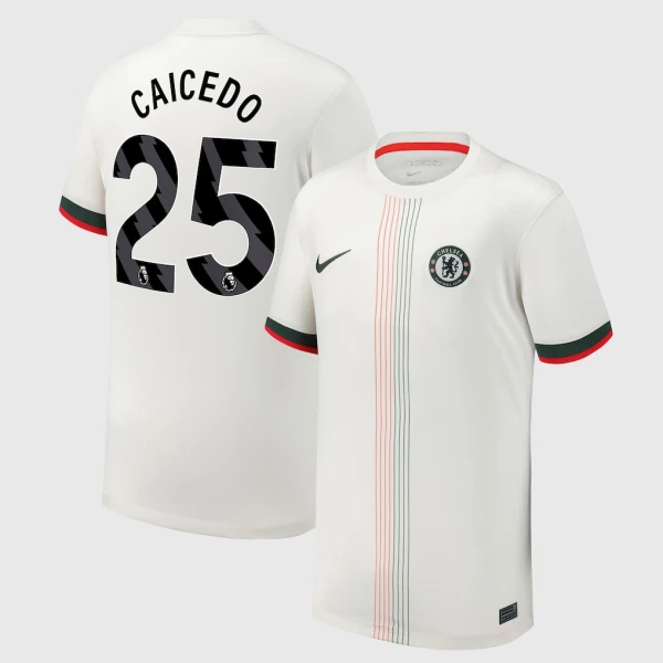 Maillot Chelsea Caicedo 25 Homme Extérieur 2025-26