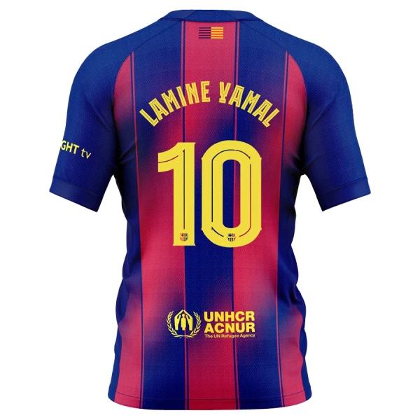 Maillot FC Barcelone Lamine Yamal 10 Enfant Domicile 2025-26