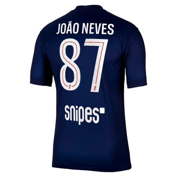 Maillot Paris Saint-Germain Joao Neves 87 Homme Domicile 2025-26