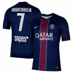 Maillot Paris Saint-Germain Kvaratskhelia 7 Homme Domicile 2025-26