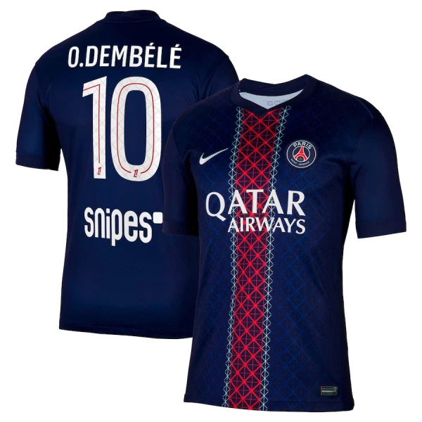 Maillot Paris Saint-Germain O. Dembele 10 Homme Domicile 2025-26