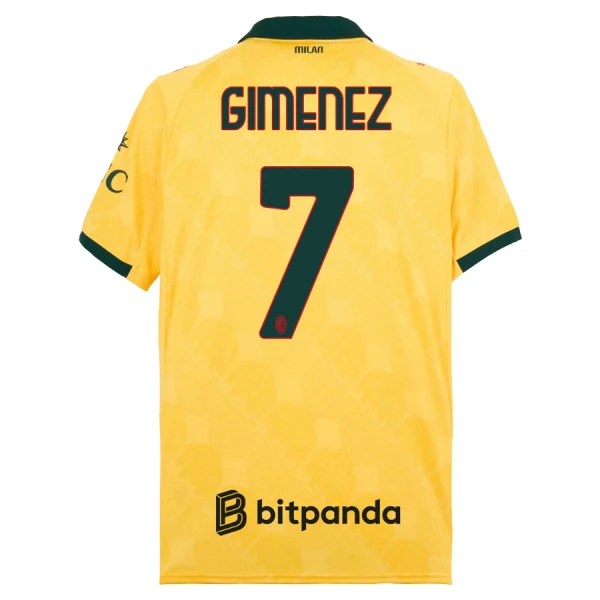 Maillot AC Milan Gimenez 7 Homme Third 2025-26 Maillot AC Milan Gimenez 7 Homme Third 2025-26