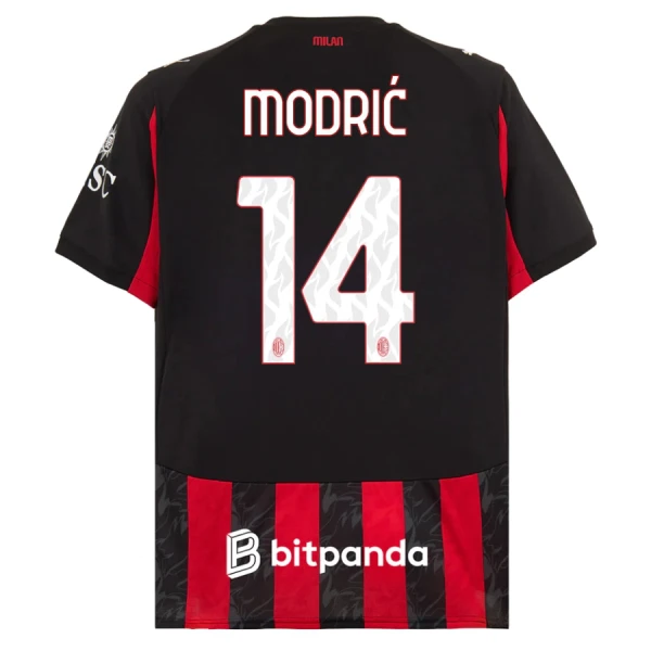 Maillot AC Milan Modrić 14 Homme Domicile 2025-26 Maillot AC Milan Modrić 14 Homme Domicile 2025-26
