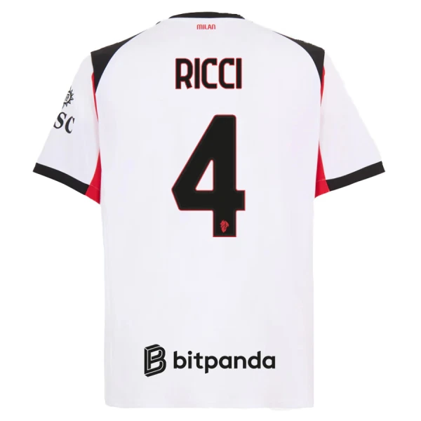 Maillot AC Milan Ricci 4 Homme Extérieur 2025-26 Maillot AC Milan Ricci 4 Homme Extérieur 2025-26