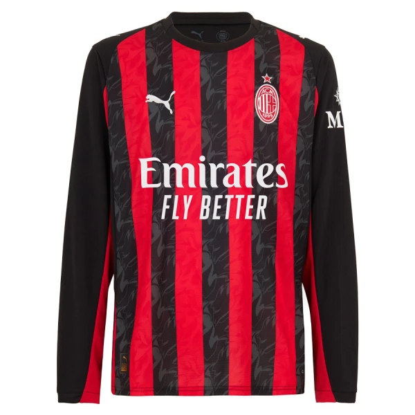 Maillot Manches Longues AC Milan Homme Domicile 2025-26 Maillot Manches Longues AC Milan Homme Domicile 2025-26