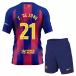 Maillot FC Barcelone Frenkie de Jong 21 Enfant Domicile 2025-26