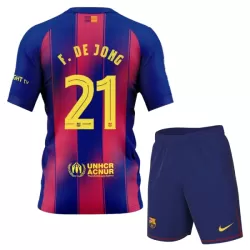 Maillot FC Barcelone Frenkie de Jong 21 Enfant Domicile 2025-26 Maillot FC Barcelone Frenkie de Jong 21 Enfant Domicile 2025-26