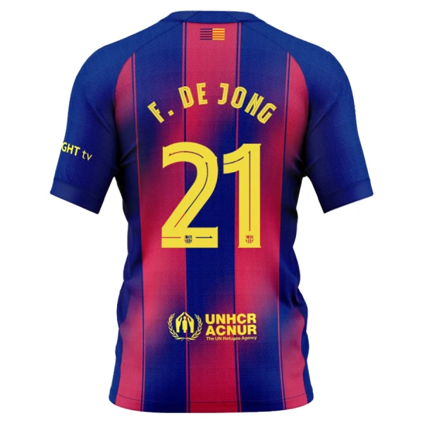 Maillot FC Barcelone Frenkie de Jong 21 Enfant Domicile 2025-26