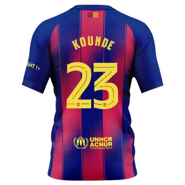 Maillot FC Barcelone Kounde 23 Homme Domicile 2025-26