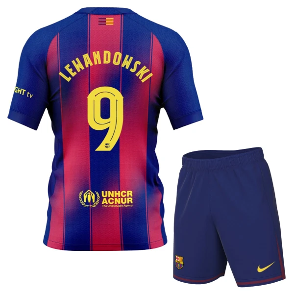 Maillot FC Barcelone Lewandowski 9 Enfant Domicile 2025-26 Maillot FC Barcelone Lewandowski 9 Enfant Domicile 2025-26