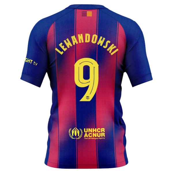 Maillot FC Barcelone Lewandowski 9 Homme Domicile 2025-26 Maillot FC Barcelone Lewandowski 9 Homme Domicile 2025-26