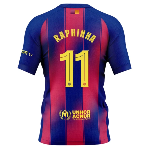 Maillot FC Barcelone Raphinha 11 Homme Domicile 2025-26