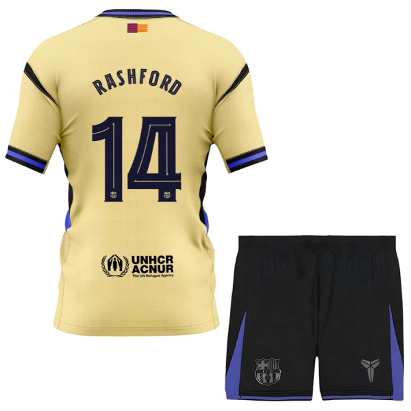 Maillot FC Barcelone x Kobe Bryant Rashford 14 Enfant Extérieur 2025-26