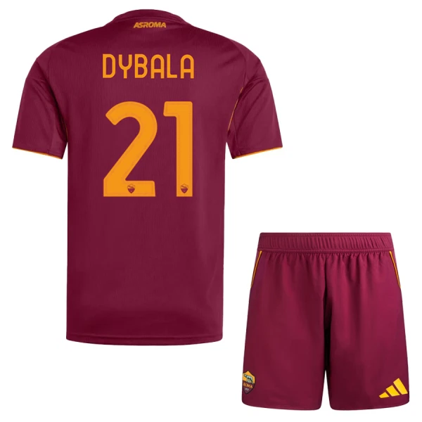 Maillot AS Roma Dybala 21 Enfant Domicile 2025-26 Maillot AS Roma Dybala 21 Enfant Domicile 2025-26
