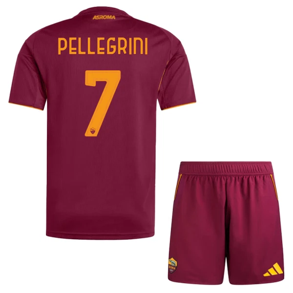 Maillot AS Roma Pellegrini 7 Enfant Domicile 2025-26 Maillot AS Roma Pellegrini 7 Enfant Domicile 2025-26