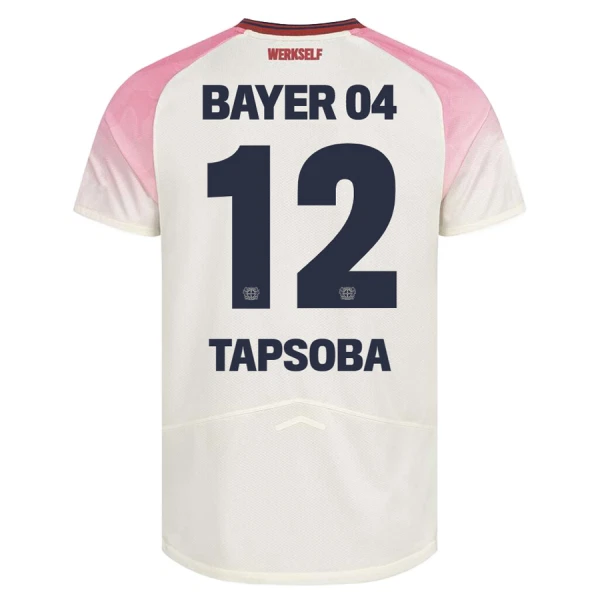 Maillot Bayer 04 Leverkusen Edmond Tapsoba 12 Homme Extérieur 2025-26 Maillot Bayer 04 Leverkusen Edmond Tapsoba 12 Homme Extérieur 2025-26