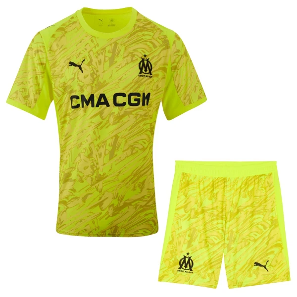 Maillot Gardien Olympique de Marseille Enfant 2025-26 Jaune Maillot Gardien Olympique de Marseille Enfant 2025-26 Jaune