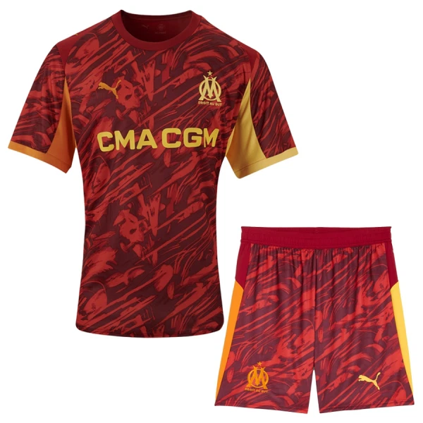 Maillot Gardien Olympique de Marseille Enfant 2025-26 Rouge Maillot Gardien Olympique de Marseille Enfant 2025-26 Rouge