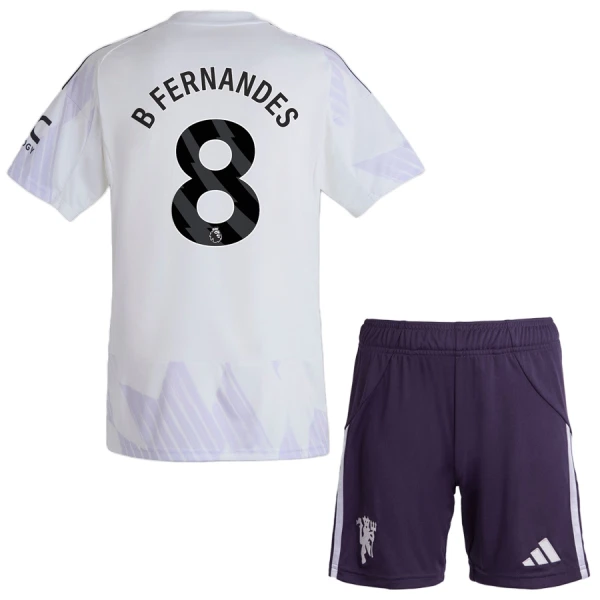 Maillot Manchester United Bruno Fernandes 8 Enfant Extérieur 2025-26 Maillot Manchester United Bruno Fernandes 8 Enfant Extérieur 2025-26