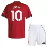Maillot Manchester United Cunha 10 Enfant Domicile 2025-26