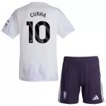 Maillot Manchester United Cunha 10 Enfant Extérieur 2025-26