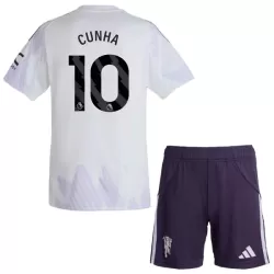 Maillot Manchester United Cunha 10 Enfant Extérieur 2025-26 Maillot Manchester United Cunha 10 Enfant Extérieur 2025-26