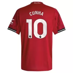Maillot Manchester United Cunha 10 Homme Domicile 2025-26 Maillot Manchester United Cunha 10 Homme Domicile 2025-26