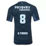 Maillot Feyenoord Q. Timber 8 Homme Extérieur 2025-26