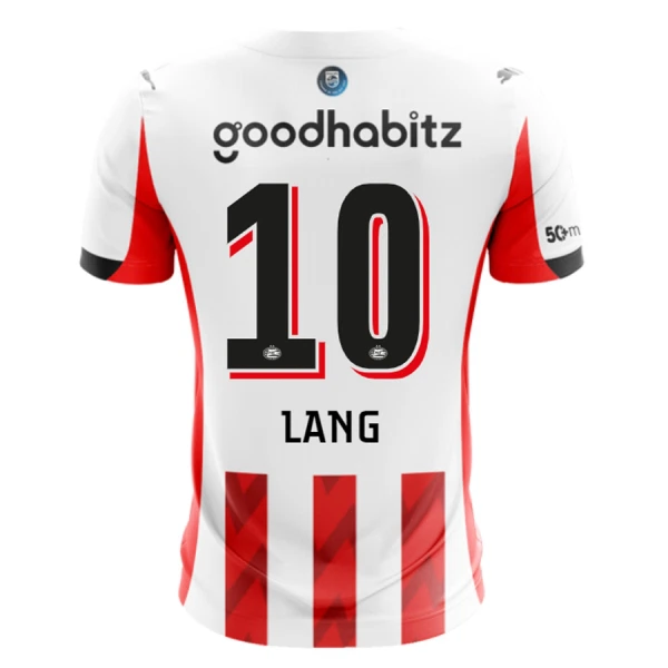 Maillot PSV Eindhoven Lang 10 Homme Domicile 2025-26 Maillot PSV Eindhoven Lang 10 Homme Domicile 2025-26
