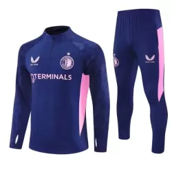 Feyenoord Sweat d'Entraînement Homme 2025-26 Quart-Zip Bleue Feyenoord Sweat d'Entraînement Homme 2025-26 Quart-Zip Bleue
