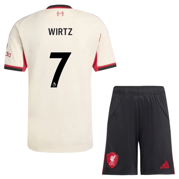 Maillot Liverpool Wirtz 7 Enfant Extérieur 2025-26 Maillot Liverpool Wirtz 7 Enfant Extérieur 2025-26