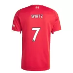 Maillot Liverpool Wirtz 7 Homme Domicile 2025-26