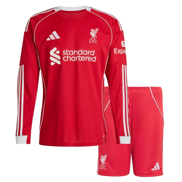 Maillot Manches Longues Liverpool Enfant Domicile 2025-26 Maillot Manches Longues Liverpool Enfant Domicile 2025-26