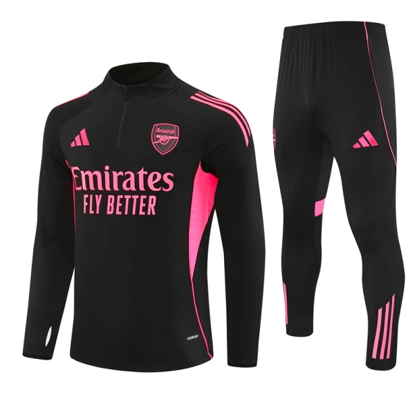 Arsenal Sweat d'Entraînement Homme 2025-26 Quart-Zip Noire Arsenal Sweat d'Entraînement Homme 2025-26 Quart-Zip Noire