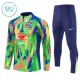 Brésil Sweat d'Entraînement Enfant 2025-26 Quart-Zip Verte