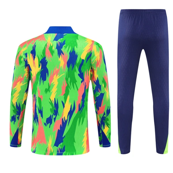 Brésil Sweat d'Entraînement Homme 2025-26 Quart-Zip Verte