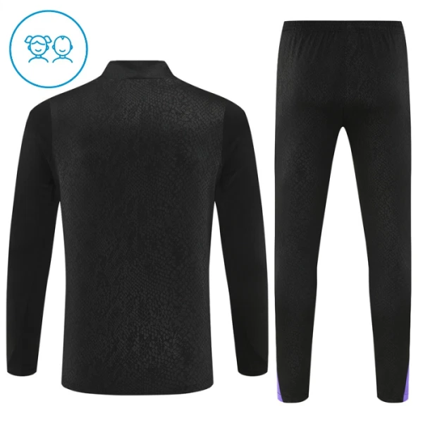 FC Barcelone Sweat d'Entraînement Enfant 2025-26 Quart-Zip Noire
