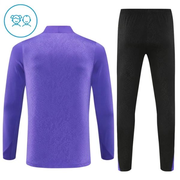 FC Barcelone Sweat d'Entraînement Enfant 2025-26 Quart-Zip Violet