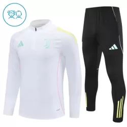 Juventus Sweat d'Entraînement Enfant 2025-26 Quart-Zip Blanche Juventus Sweat d'Entraînement Enfant 2025-26 Quart-Zip Blanche