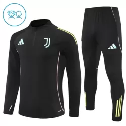 Juventus Sweat d'Entraînement Enfant 2025-26 Quart-Zip Noire Juventus Sweat d'Entraînement Enfant 2025-26 Quart-Zip Noire