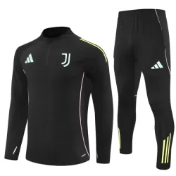 Juventus Sweat d'Entraînement Homme 2025-26 Quart-Zip Noire Juventus Sweat d'Entraînement Homme 2025-26 Quart-Zip Noire