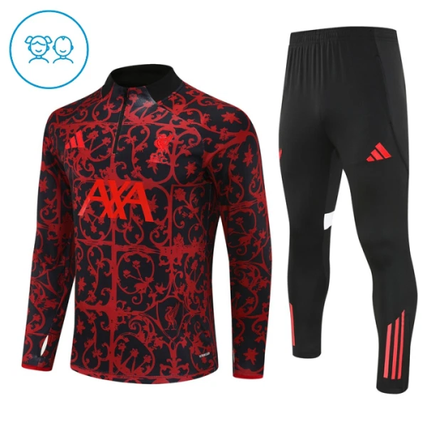 Liverpool Sweat d'Entraînement Enfant 2025-26 Quart-Zip Noire