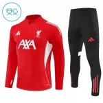 Liverpool Sweat d'Entraînement Enfant 2025-26 Quart-Zip Rouge