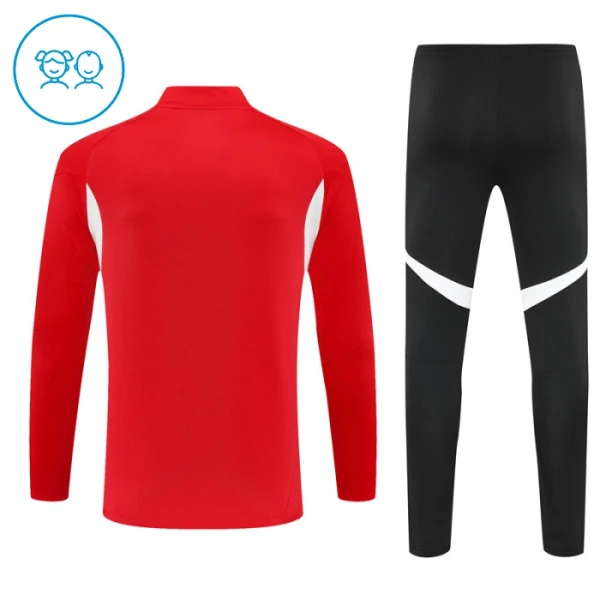 Liverpool Sweat d'Entraînement Enfant 2025-26 Quart-Zip Rouge