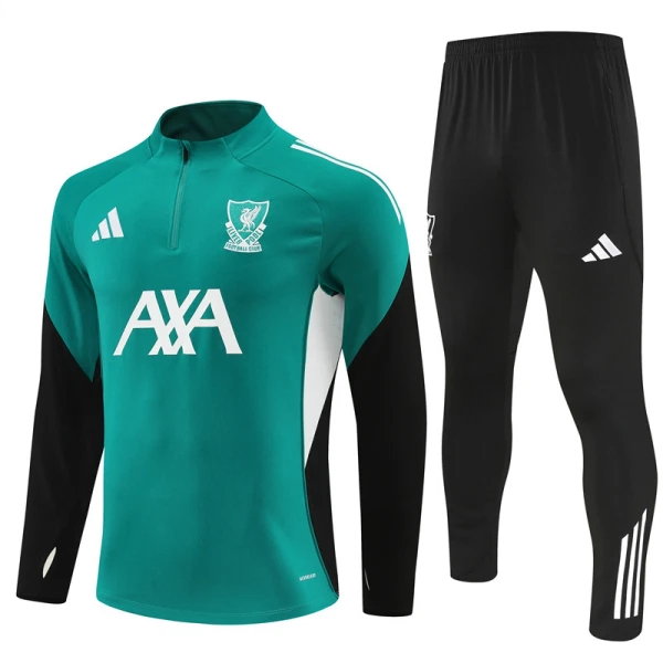 Liverpool Sweat d'Entraînement Homme 2025-26 Quart-Zip Verte