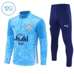 Manchester City Sweat d'Entraînement Enfant 2025-26 Quart-Zip Bleue