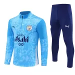 Manchester City Sweat d'Entraînement Homme 2025-26 Quart-Zip Bleue