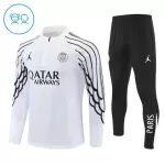 Paris Saint-Germain Sweat d'Entraînement Enfant 2025-26 Quart-Zip Blanche