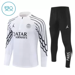 Paris Saint-Germain Sweat d'Entraînement Enfant 2025-26 Quart-Zip Blanche Paris Saint-Germain Sweat d'Entraînement Enfant 2025-26 Quart-Zip Blanche