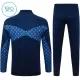 Paris Saint-Germain Sweat d'Entraînement Enfant 2025-26 Quart-Zip Bleue